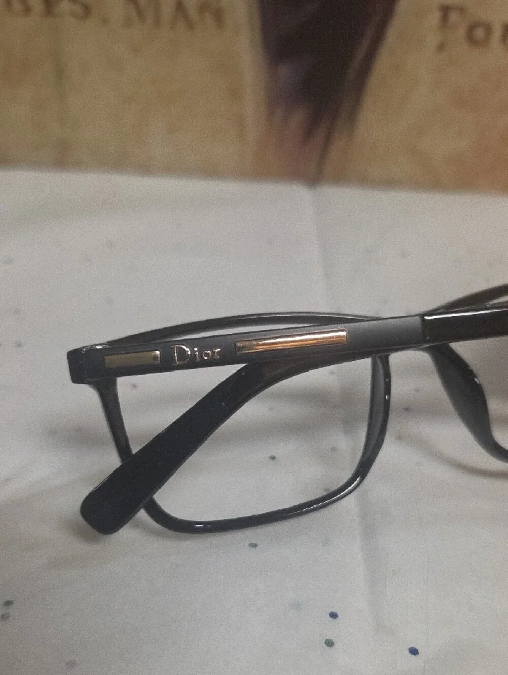 Dior Black Rectangle Eyeglass Frames ONLY